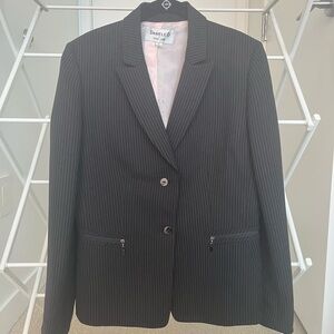 Black Pinstripe Women's Blazer